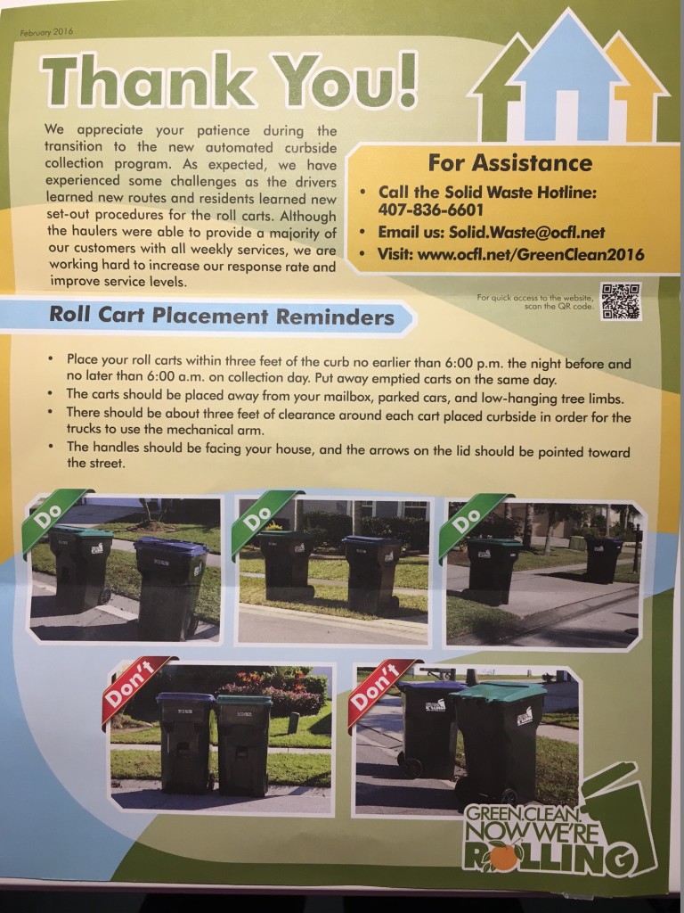 OC Trash Recycling Reminders